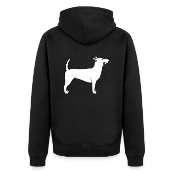 Cher chien tire la langue joyeusement - Veste à capuche bio Premium Unisexe - noir - Dos - Nico (187cm)