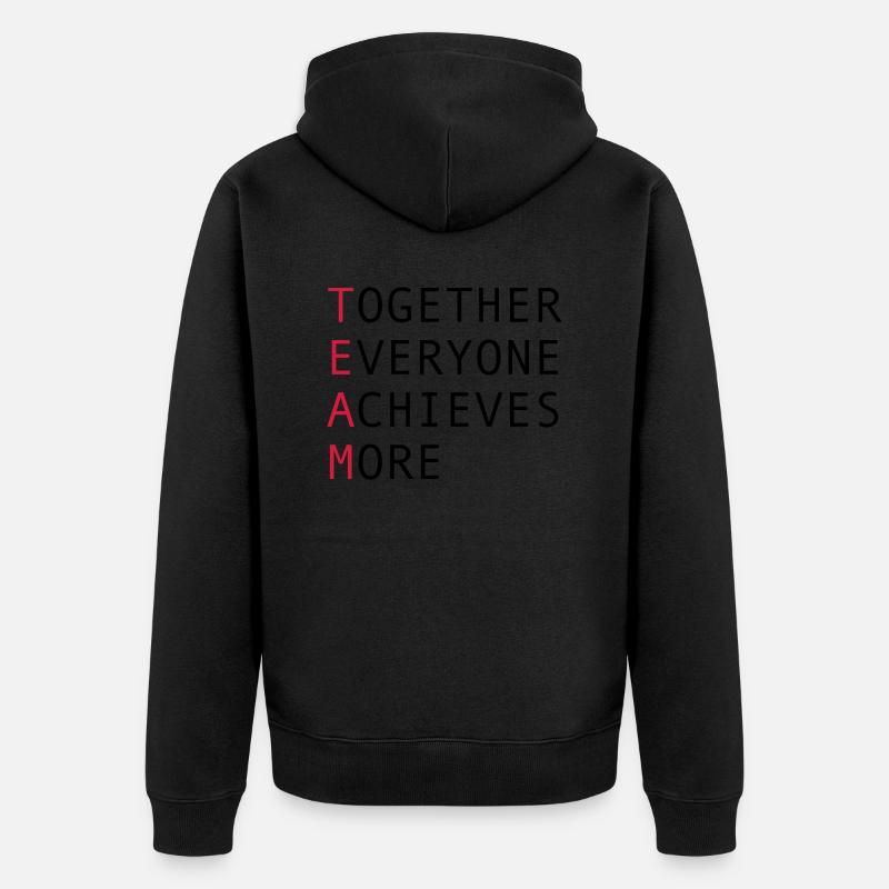 Team - Unisex Premium Bio Zip Hoodie - Schwarz