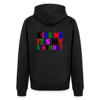 Its my birthday - Veste à capuche bio Premium Unisexe - noir - Dos - Nico (187cm)