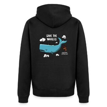 Save Whales - Veste à capuche bio Premium Unisexe - noir - Dos - Nico (187cm)