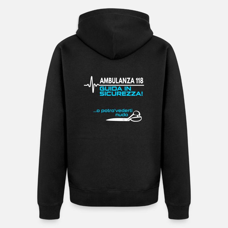 Ambulanza - Unisex Premium Bio Zip Hoodie - Schwarz