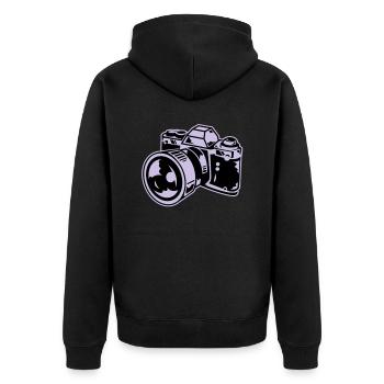 camera - Veste à capuche bio Premium Unisexe - noir - Dos - Nico (187cm)