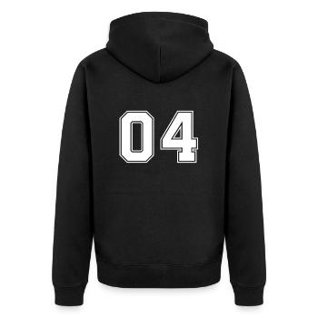 04 American football jersey jersey jersey - Unisex Premium Organic Zip Hoodie - black - Back - Nico (187cm)
