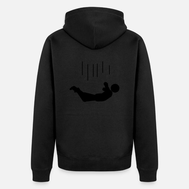 fliegen - Unisex Premium Bio Zip Hoodie - Schwarz