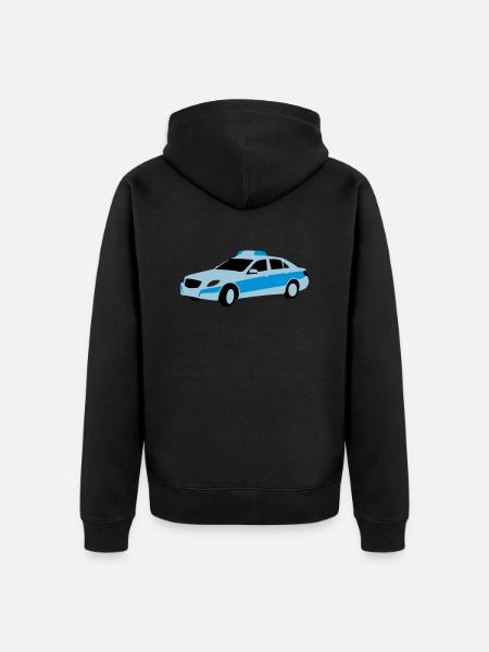 polizei - Unisex Premium Bio Zip Hoodie - Schwarz