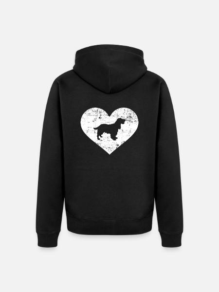 Cocker Spaniel - Veste à capuche bio Premium Unisexe - noir