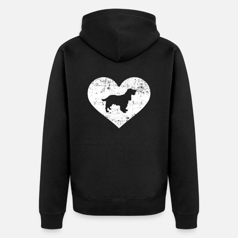 Cocker Spaniel - Veste à capuche bio Premium Unisexe - noir