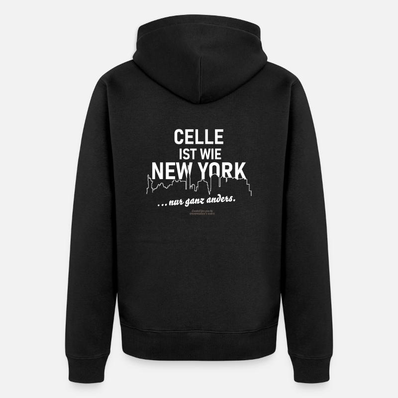 Celle - Unisex Premium Bio Zip Hoodie - Schwarz