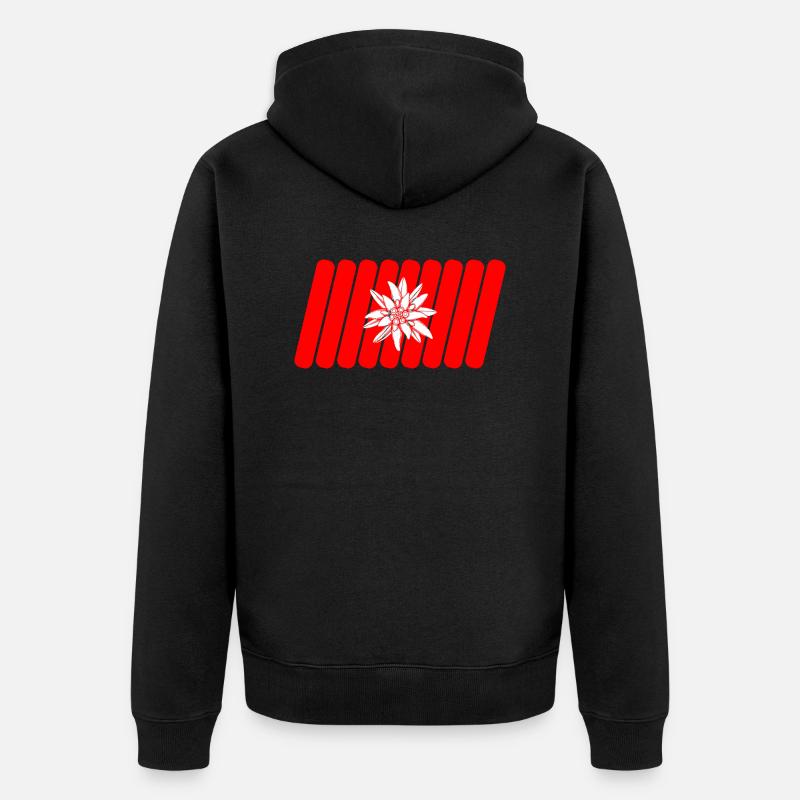 Drapeau suisse - Veste à capuche bio Premium Unisexe - noir