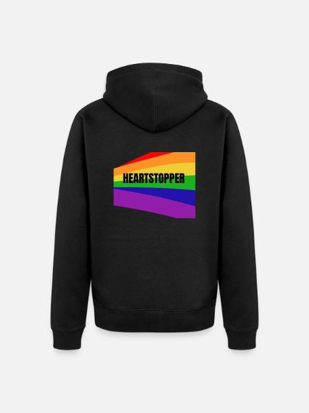 HEARTSTOPPER - Unisex Premium Organic Zip Hoodie - black