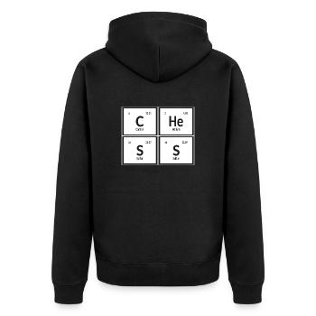 | d’échecs Tableau périodique des éléments - Veste à capuche bio Premium Unisexe - noir - Dos - Nico (187cm)