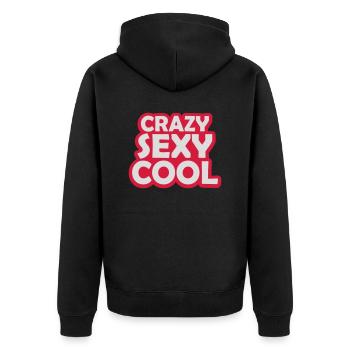 design cool sexy fou - Veste à capuche bio Premium Unisexe - noir - Dos - Nico (187cm)
