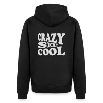 design cool sexy fou - Veste à capuche bio Premium Unisexe - noir - Dos - Nico (187cm)
