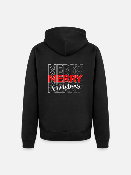 Merry Christmas - Christmas atmosphere - Unisex Premium Organic Zip Hoodie - black