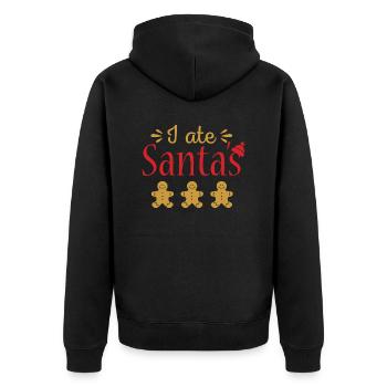 J’ai mangé du pain d’épices du Père Noël - Veste à capuche bio Premium Unisexe - noir - Dos - Nico (187cm)