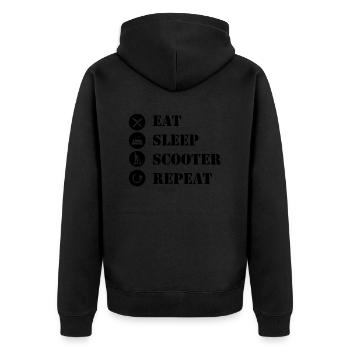 E-Scooter E-Roller Scooter - Veste à capuche bio Premium Unisexe - noir - Dos - Nico (187cm)