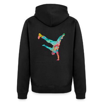Breakdance Breakdancer PopArt - Veste à capuche bio Premium Unisexe - noir - Dos - Nico (187cm)