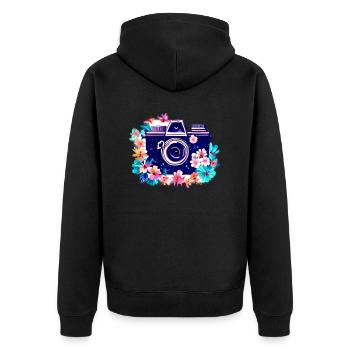 Photographe Appareil photo Drôle Photographe photographe - Veste à capuche bio Premium Unisexe - noir - Dos - Nico (187cm)