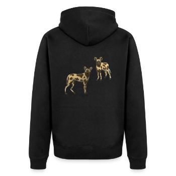 Chiens sauvages - Veste à capuche bio Premium Unisexe - noir - Dos - Nico (187cm)