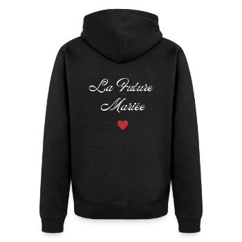La future mariée floral - Veste à capuche bio Premium Unisexe - noir - Dos - Nico (187cm)