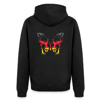 Allemagne Pays Drapeau États officiels Continent - Veste à capuche bio Premium Unisexe - noir - Dos - Nico (187cm)