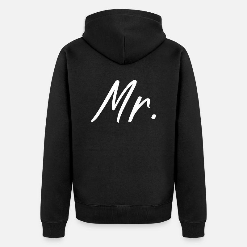 Herr - Unisex Premium Bio Zip Hoodie - Schwarz