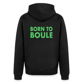Boule Dire Idée Cadeau Boule Boule - Veste à capuche bio Premium Unisexe - noir - Dos - Nico (187cm)