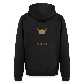 Richter-Familie - Unisex Premium Bio Zip Hoodie - Schwarz - Hinten - Nico (187cm)
