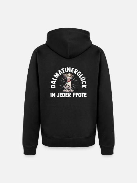 Hund Dalmatiner - Unisex Premium Bio Zip Hoodie - Schwarz