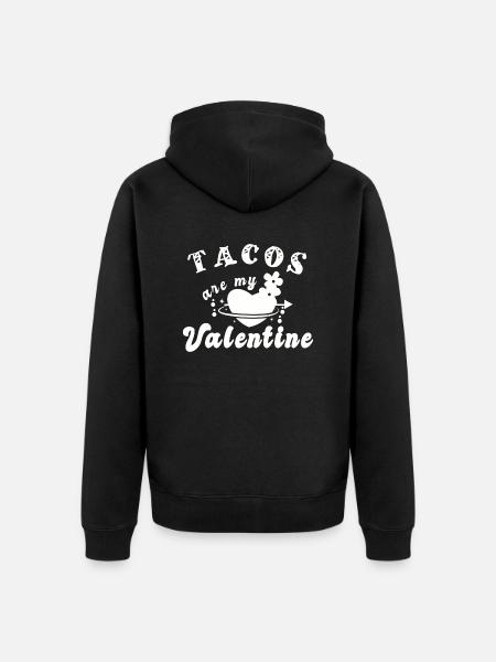 Tacos - Saint-Valentin - Veste à capuche bio Premium Unisexe - noir