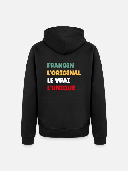 frangin - Veste à capuche bio Premium Unisexe - noir