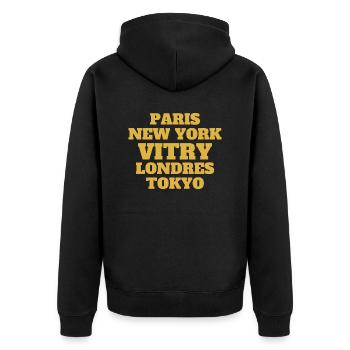 Vitry Style - Unique streets, unique style. - Veste à capuche bio Premium Unisexe - noir - Dos - Nico (187cm)