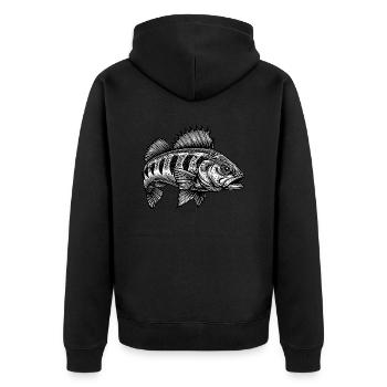 Perche - Veste à capuche bio Premium Unisexe - noir - Dos - Nico (187cm)