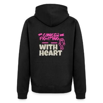 Zodiac Horoscope Astrology Constellations Cancer - Unisex Premium Bio Zip Hoodie - Schwarz - Hinten - Nico (187cm)