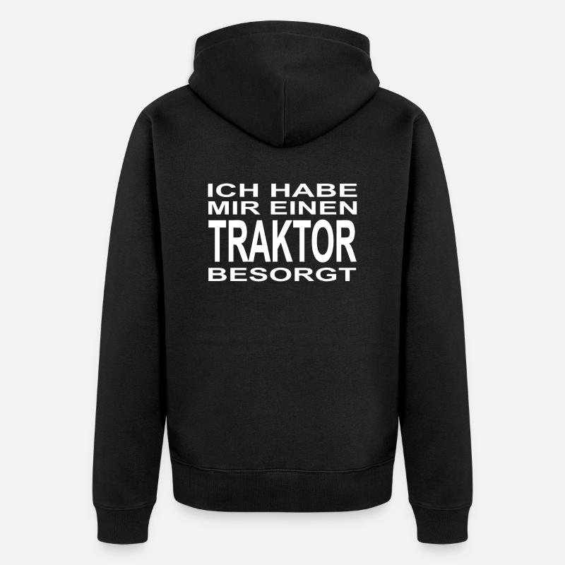 Traktor - Unisex Premium Bio Zip Hoodie - Schwarz