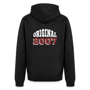 Original 2007 - Unisex Premium Organic Zip Hoodie - black - Back - Nico (187cm)