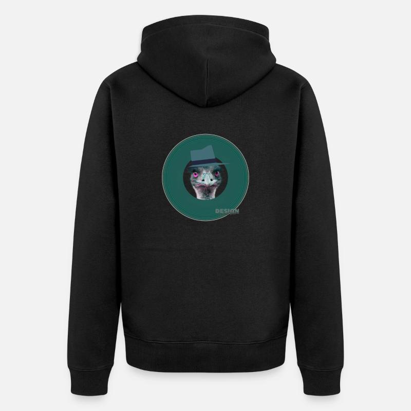 FunBird par Acryl Gallery & Design - Veste à capuche bio Premium Unisexe - noir