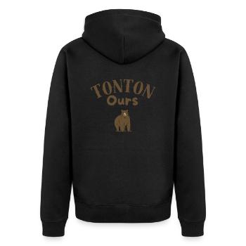 Tonton ours - Veste à capuche bio Premium Unisexe - noir - Dos - Nico (187cm)