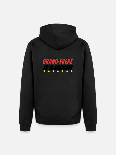 Grand Frère d'amour - Veste à capuche bio Premium Unisexe - noir