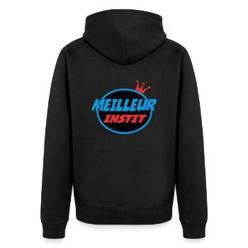 MEILLEUR INSTIT - Veste à capuche bio Premium Unisexe - noir - Dos - Nico (187cm)