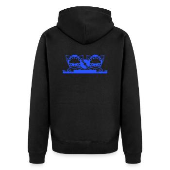 DJ 2 Mixer Cats Team Vinyle Enregistrement Soirée Crew - Veste à capuche bio Premium Unisexe - noir - Dos - Nico (187cm)