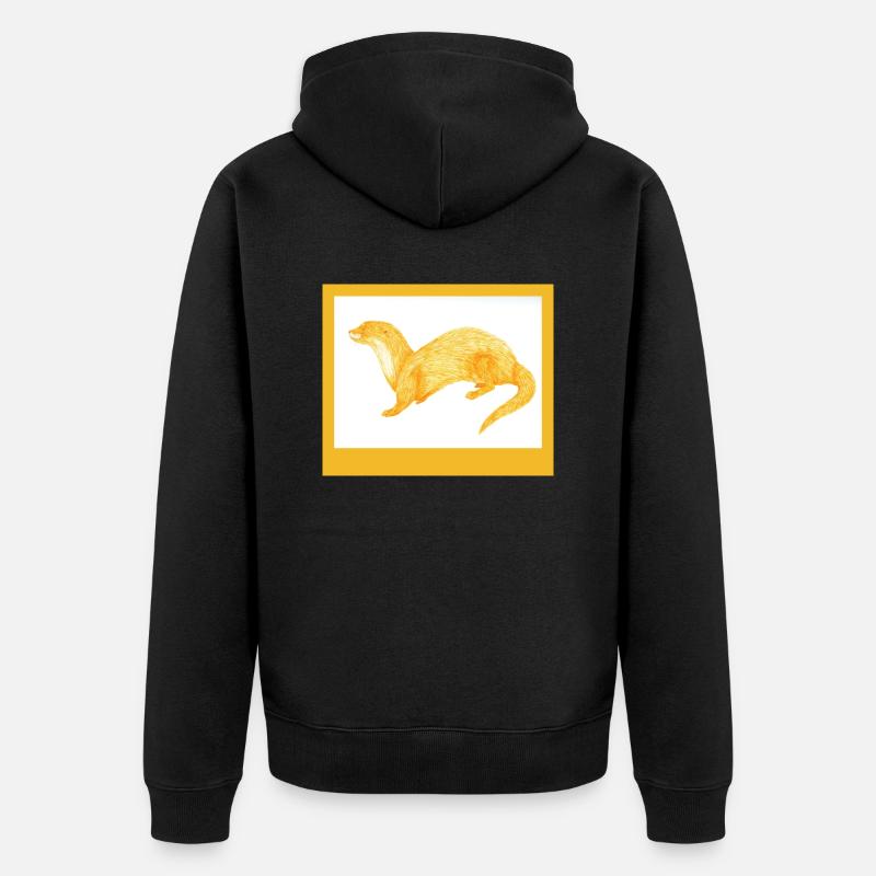 240616 Loutre 4 - Veste à capuche bio Premium Unisexe - noir