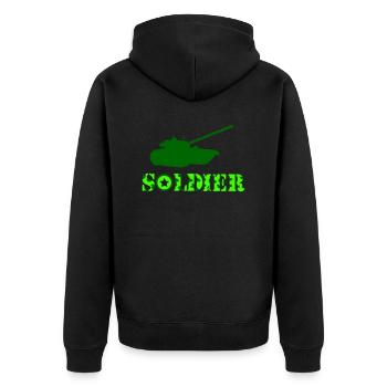 Soldat de char - Veste à capuche bio Premium Unisexe - noir - Dos - Nico (187cm)