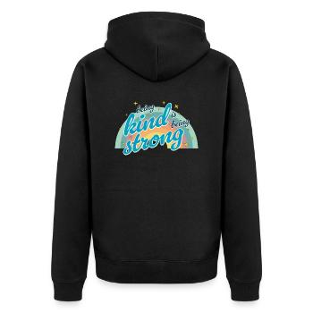 Being kind is being strong - Veste à capuche bio Premium Unisexe - noir - Dos - Nico (187cm)
