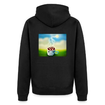 Autistic Art – café ensoleillé - Veste à capuche bio Premium Unisexe - noir - Dos - Nico (187cm)
