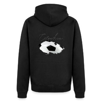 République tchèque carte encadrée Real Football FR - Veste à capuche bio Premium Unisexe - noir - Dos - Nico (187cm)