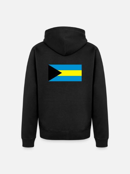 Bahamas Flagge - Unisex Premium Bio Zip Hoodie - Schwarz