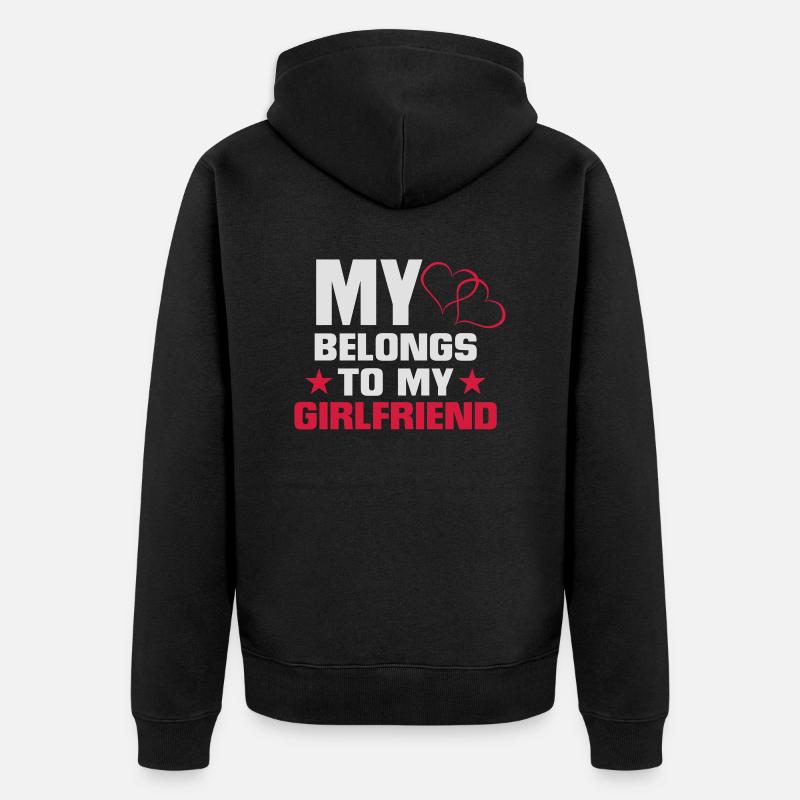 MON COEUR APPARTIENT À MON AMI ! - Veste à capuche bio Premium Unisexe - noir