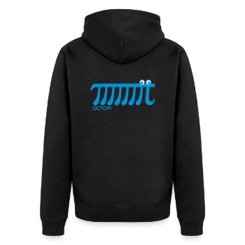 Math Pi Octopi Nerd Geek Joke Mathematics Teacher - Veste à capuche bio Premium Unisexe - noir - Dos - Nico (187cm)