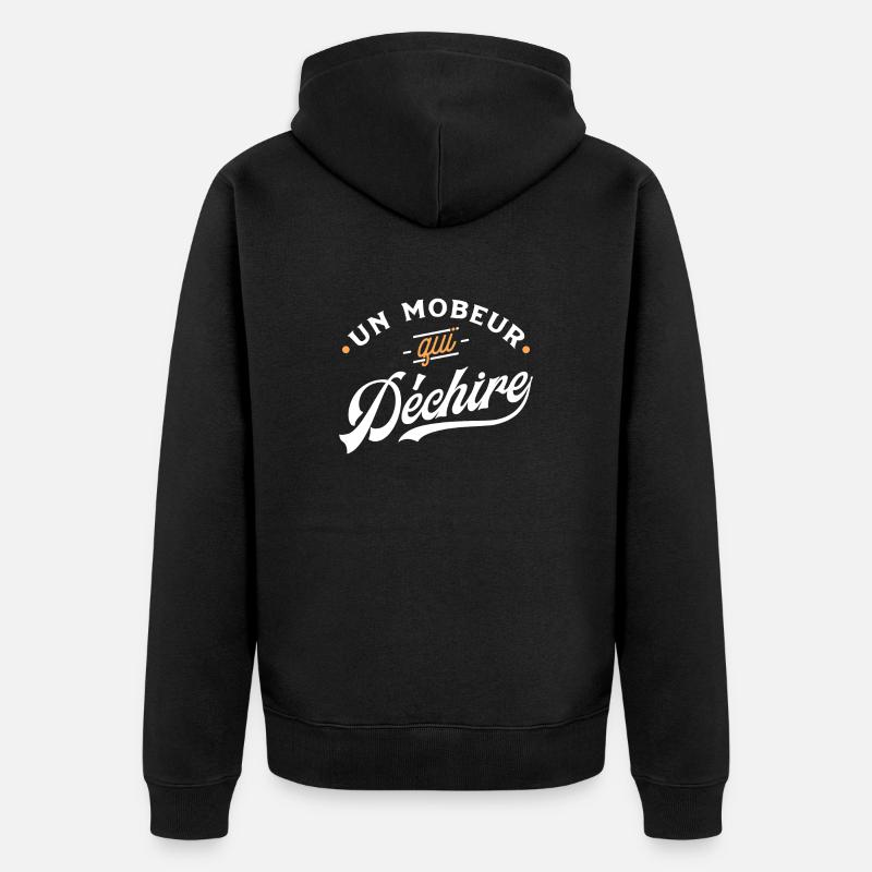 Un mobeur qui déchire - Veste à capuche bio Premium Unisexe - noir